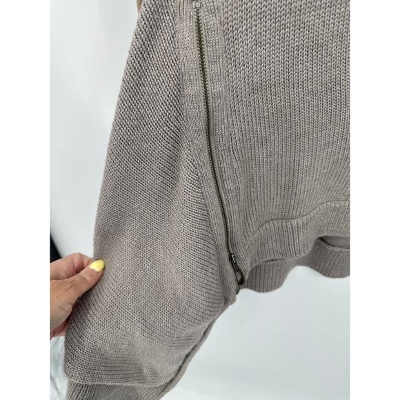 Lululemon Wrap it up Big Rib Sweater with Elbow patches Gray Small - Picture 6 of 8